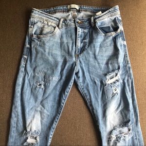 Zara Man distressed skinny jeans. Size 34.